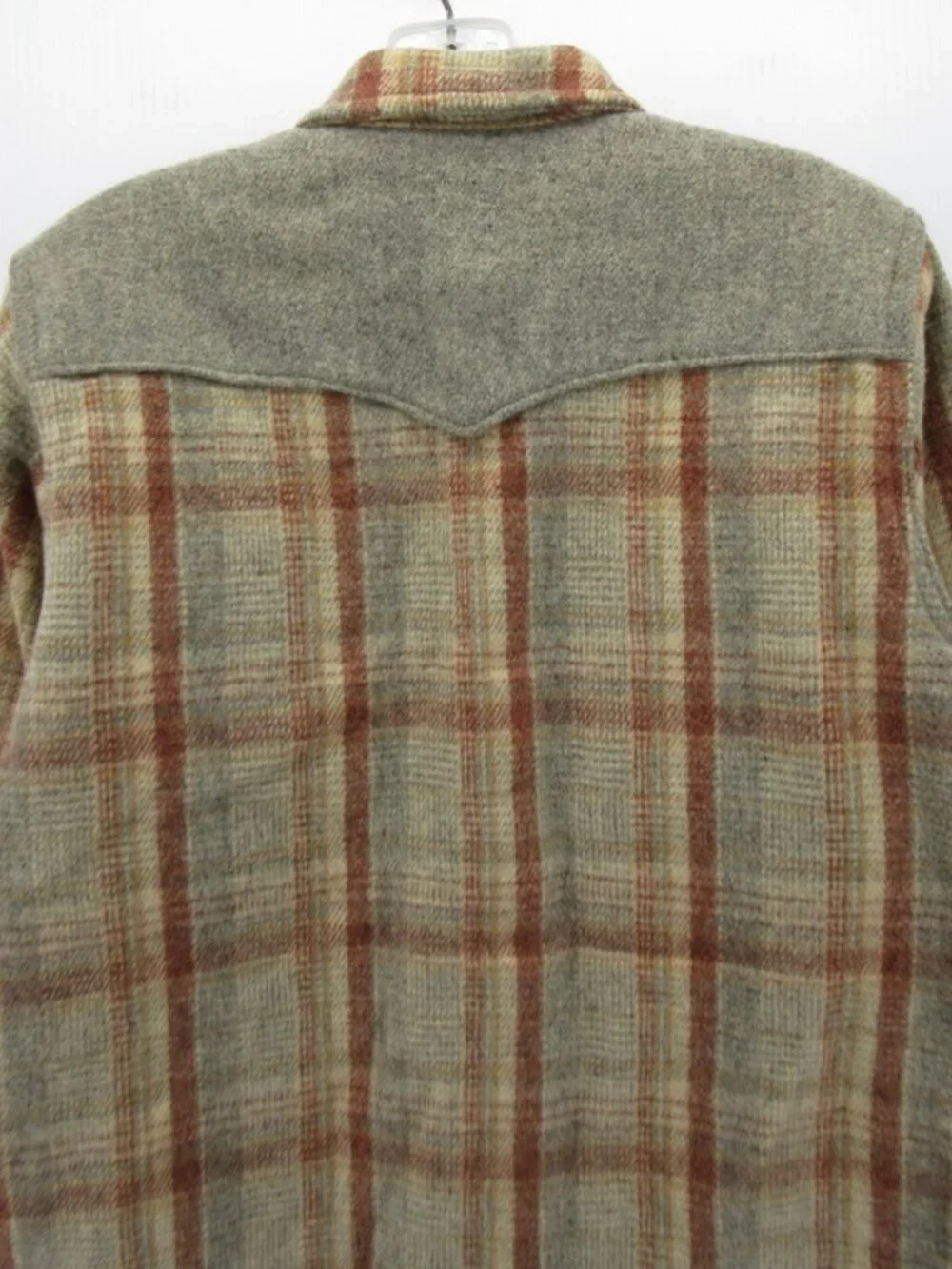 VINTAGE Woolrich Shirt Medium Wool Tweed Western Pearl Snap 70s 80s *